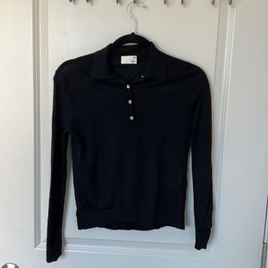 Black Aritzia Polo Sweater